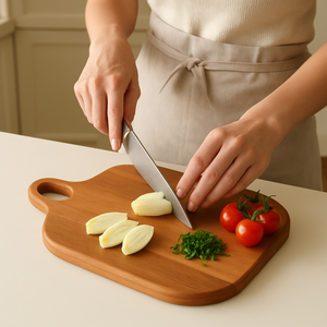 Tabla de cortar de madera de acacia a granel, tabla de servir de madera maciza duradera para carne, pizza, pan, uso en cocina - Product Image 5