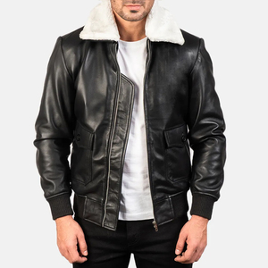 Chaqueta de Cuero Genuino para Hombre, Estilo Urbano, Invierno, Alta Calidad, Cálida, Piel de Vaca, Vintage, Transpirable, en Oferta - Product Image 3