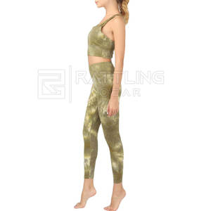 Ensemble fitness et yoga grande taille de qualité supérieure pour femmes nouveau design solide soutien-gorge leggings taille logo fabriqué au Pakistan pour vêtements de sport - Product Image 3