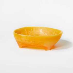 Bol à fruits en résine époxy blanche, fait main, écologique, durable, pour service, cadeaux de mariage - Product Image 3