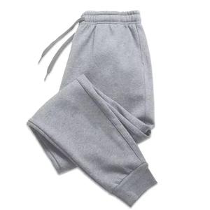 Pantalon de jogging en molleton épais avec poches zippées pour homme, noir et gris, 100% coton, pantalon chaud pour homme - Product Image 5