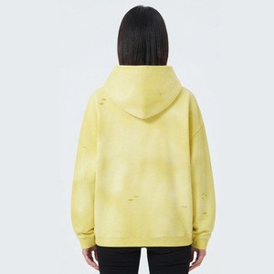 <b>Women's</b> Custom Sunfaded <b>Hoodie</b> Vintage Washed <b>Zipper</b> Sweatshirt Casual Streetwear Fleece <b>Hoodie</b> For <b>Womens</b> Wholesale Manufacture - Product Image 2