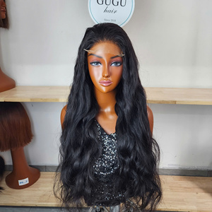 วิกผมลอนธรรมชาติแบบไม่ผ่านกระบวนการ 26 นิ้ว 5x5 Closure Hd lace wig ผมเวียดนามแท้จากผู้ขายโดยตรง แบบ Super Double Drawn - Product Image 3