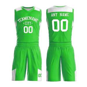 Ensemble d'uniformes de basketball sublimés aux couleurs unies, séchage rapide, dernier design, uniforme de basketball pour hommes, très tendance - Product Image 6
