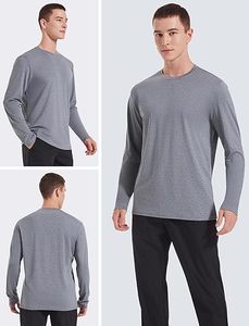 Chemises de sport pour hommes à séchage rapide, confortables, respirantes, col rond, manches courtes, 100% coton, pour la musculation et la course en plein air - Product Image 2