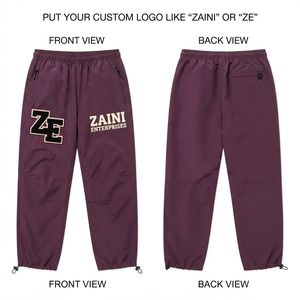 <b>Mens</b> Windbreaker Pants Premium 120 GSM Cotton Fabric <b>Cargo</b> <b>Jogger</b> Drawstring Closure Reversible Streetwear Elastic Trousers - Product Image 1