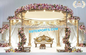 Mandap Floral para Bodas del Sur de la India, Mandap de Fibra Maharani de Lujo para Ceremonias Indias, Mandap Avni Portátil Georgia - Product Image 3