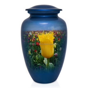 โกศเผาศพโลหะอลูมิเนียม10 "สำหรับเผาเถ้ามนุษย์วัสดุงานศพทำด้วยมือ - Product Image 4