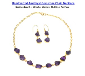 Collier en améthyste naturelle pour les fêtes, le bureau et les occasions décontractées - Product Image 2