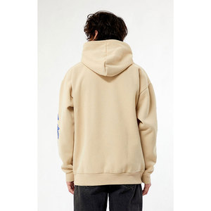 Pull à capuche pour homme, bleu et jaune, coupe classique, décontracté, avec poche, en polaire tricotée, polyester respirant, 220g, vêtements d'hiver - Product Image 5