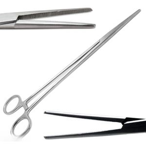Pince hémostatique droite chirurgicale Rankin Crile, instrument vétérinaire à serrage dentelé en acier inoxydable pour chirurgie vétérinaire - Product Image 1