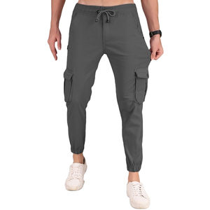 Blouson en jean pour homme, coupe slim, style jogger taille haute, délavé gris foncé, décontracté, pour le travail, léger, en coton doux, vente en gros - Product Image 6