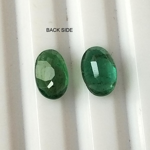 Émeraude calibrée 1,70 carat, naturelle du Zambie, taille ovale 8x5 mm, facettée, pierre précieuse translucide, lot de 2 pièces/ensemble - Product Image 4