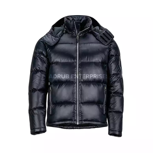 NADRUB EU US Size Unisex <b>Winter</b> Windbreaker Puffer Bomber Fleece Outdoor <b>Long</b> Casual Stand Collar Front Logo <b>Jacket</b> - Product Image 1