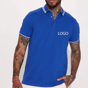 T-shirt décontracté pour homme au design élégant avec col rabattu, lavage vintage / Conception de logo personnalisé, matériau de haute qualité, tissu doux - Product Image 1