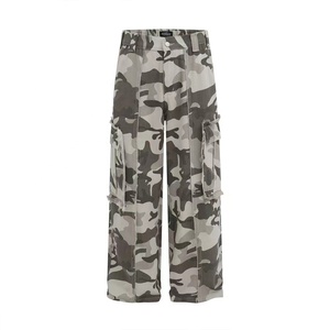 Pantalones de Camuflaje Vintage al por Mayor para Hombre, Estilo Americano, con Bolsillos Cosidos, Holgados, Rectos, Deportivos - Product Image 1