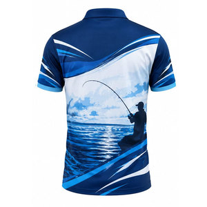 Camiseta Polo de Pesca para Hombre 2026, Manga Corta, Estampado de Peces Azules, Secado Rápido, UPF 50, Ropa para Exteriores, Gran Venta - Product Image 3