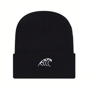 Gorro de Punto Acrílico Personalizado con Logotipo Bordado, Gorro de Invierno Cálido, Gorro de Calavera con Puño, Gorro Unisex Minimalista Liso, Venta al Por Mayor OEM - Product Image 1