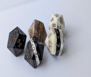Customizable Polished Carved Animal Style Eco-Friendly White Square Buffalo Horn and Bone <b>Dice</b> - Product Image 6