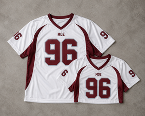 Maillot de football américain unisexe personnalisé avec sublimation de numéros, coupe courte et oversize, vente en gros, service OEM de logo personnalisé, T-shirts - Product Image 2
