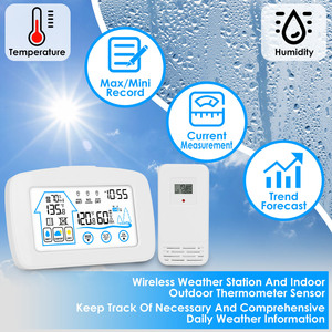 Senza fili 1Pc per interni/esterni stazione meteo orologio 196FT gamma di casa intelligente termometro sensore per il monitoraggio di umidità della temperatura - Product Image 2