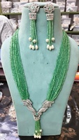 Ensemble collier et boucles d'oreilles tendance en laiton plaqué or, imitation style indien, pour mariée, fiançailles, mariage, anniversaire, fête, usage quotidien