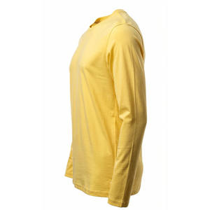 T-shirt à manches longues pour homme, 100% coton, col rond, décontracté, tricoté, t-shirts pour homme, col rond, style streetwear d'été, t-shirts pour homme - Product Image 3