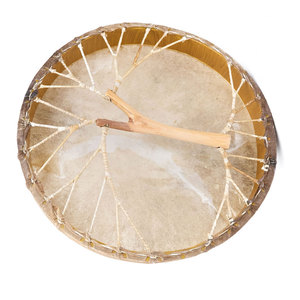 Tambour à percussion musical portatif, cadre en bois, tambour à main compact de style Bodhran pour débutants, enfants, musique folklorique, méditation - Product Image 2