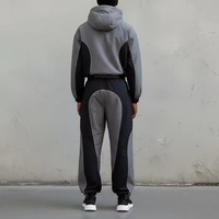 Ensemble de survêtement deux pièces pour homme, vêtements de sport, haut athlétique à manches longues avec fermeture éclair intégrale, pantalon assorti, confortable pour l'entraînement et la course
