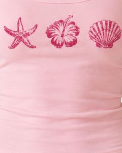 เสื้อครอปสายเดี่ยวสีชมพูอ่อนสำหรับผู้หญิง ทรงเข้ารูป ใส่สบาย พิมพ์ลายลำลองสำหรับฤดูร้อน เนื้อผ้านุ่มยืดหยุ่น แฟชั่น - Product Image 6