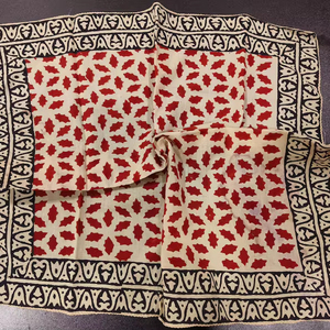 Pañuelo Cuadrado Étnico de Algodón Hecho a Mano Naaz Textile, con Estampado Floral Dibujado a Mano, Juego de Pañuelo para el Cuello, Ideal para el Verano, Suave al Tacto - Product Image 1