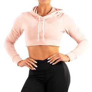 2024 dernière conception à capuche pour femmes sweats de haute qualité pas cher prix femmes Logo personnalisé Gym Fitness sweats à capuche sweat - Product Image 1