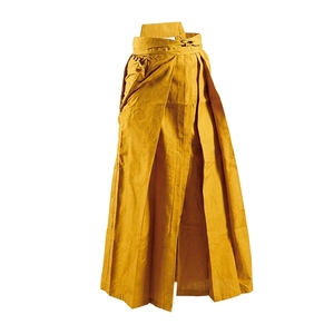 Pantalones Anchos Amarillos para Hombre y Mujer, Estilo Artes Marciales, Diseño de Falda Larga Fluida - Product Image 1