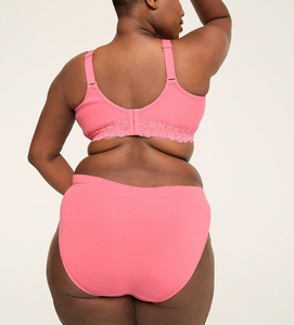 Nouvelle culotte taille moyenne unie pour femme, grande taille, effet ventre plat, confortable et élastique, style hipster - Product Image 4