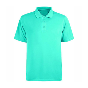 Polo de Manga Corta para Hombre, Color Sólido, Tela Oxford, Corte Regular, Estilo Casual, Diseño con Botones, Tejido Verde - Product Image 2