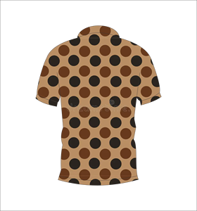 Polo pour homme marron et noir à pois, personnalisable par sublimation, manches courtes, décontracté, respirant, léger, pour le golf - Product Image 5