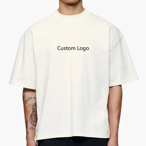 เสื้อยืดคอกลมโอเวอร์ไซส์แขนสั้นผู้ชาย ผ้าฝ้าย 100% พิมพ์ลายโลโก้ด้านหน้า เป็นมิตรกับสิ่งแวดล้อม ขนาดปรับแต่งได้ ราคาขายส่ง - Product Image 5