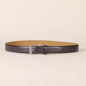 Ceinture en cuir véritable pour homme, design personnalisé avec boucle à ardillon, haute qualité, décontractée et formelle, automatique et tendance, 2026 - Product Image 2