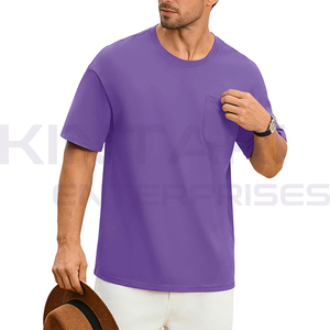 T-shirts pour hommes en coton super doux tricoté en usine, 71% coton, 29% polyester, 5,3 oz, respirants, écologiques, à manches courtes, coupe classique - Product Image 5
