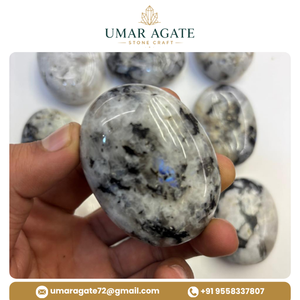 Piedra de Luna Arcoíris Natural Pulida, Piedra de Palma de Cristal de Luna Arcoíris, Venta al por Mayor de Gemas - Product Image 5