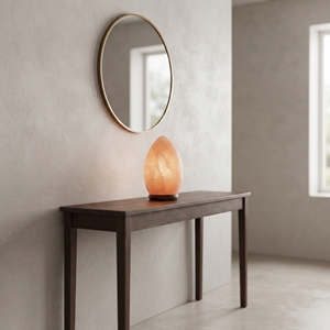 Lampe en cristal de sel de l'Himalaya en forme d'œuf faite à la main, lumière de nuit chaude, décoration naturelle pour la maison, lampe de table - Product Image 6