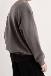 Sweat-shirt unisexe personnalisé 100 % coton épais à grammage élevé, col rond oversize, brodé, en molleton bouclette pour homme - Product Image 2