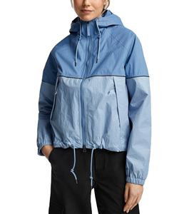 Veste coupe-vent tendance grande taille pour femme, bloc de couleur, fermeture éclair en nylon avec col montant et décoration brodée, nouvel arrivage - Product Image 5