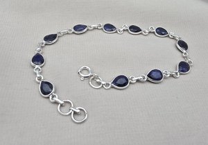 Bracelet en argent sterling 925 de luxe avec breloque en forme de poire et pierres précieuses, design simple et classique, haute qualité pour femmes, vente en gros OEM - Product Image 6