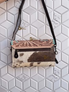 Funda de teléfono de cuero tallado a mano, elegante piel de vaca, diseño único, carteras de cuero de Color turquesa para mujer - Product Image 3