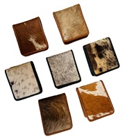 Dompet Kulit Sapi Asli Desain Baru Ukuran Kecil Gaya Vintage Tahan Air Pria Resleting PVC Multi Kantong dari Eksportir India