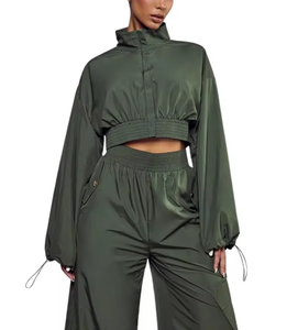 High Quality Summer Solid Embroidered Waterproof Breathable Windbreaker Tracksuit <b>Women's</b> Stylish Set Sportswear <b>Jacket</b> Plus - Product Image 4
