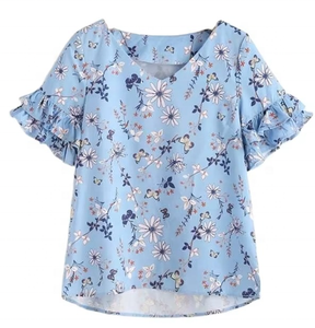 Robe de soirée décontractée ample pour femmes musulmanes, chemise à manches courtes imprimée pour femmes - Product Image 5