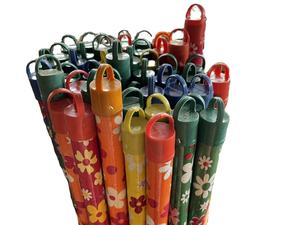 Vietnamese PVC-Coated 100% Eucalyptus Wood <b>Mop</b> <b>Stick</b> Flower Design Best Price Household Cleaning Broom Handle Incense Diffuser - Product Image 3