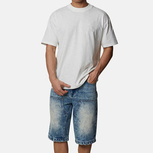 Low Moq Custom Men's Denim <b>Shorts</b> Multi Pockets Patchwork Breathable Lightweight Hip Hop Streetwear 100% Cotton <b>Short</b> Pants 2026 - Product Image 2